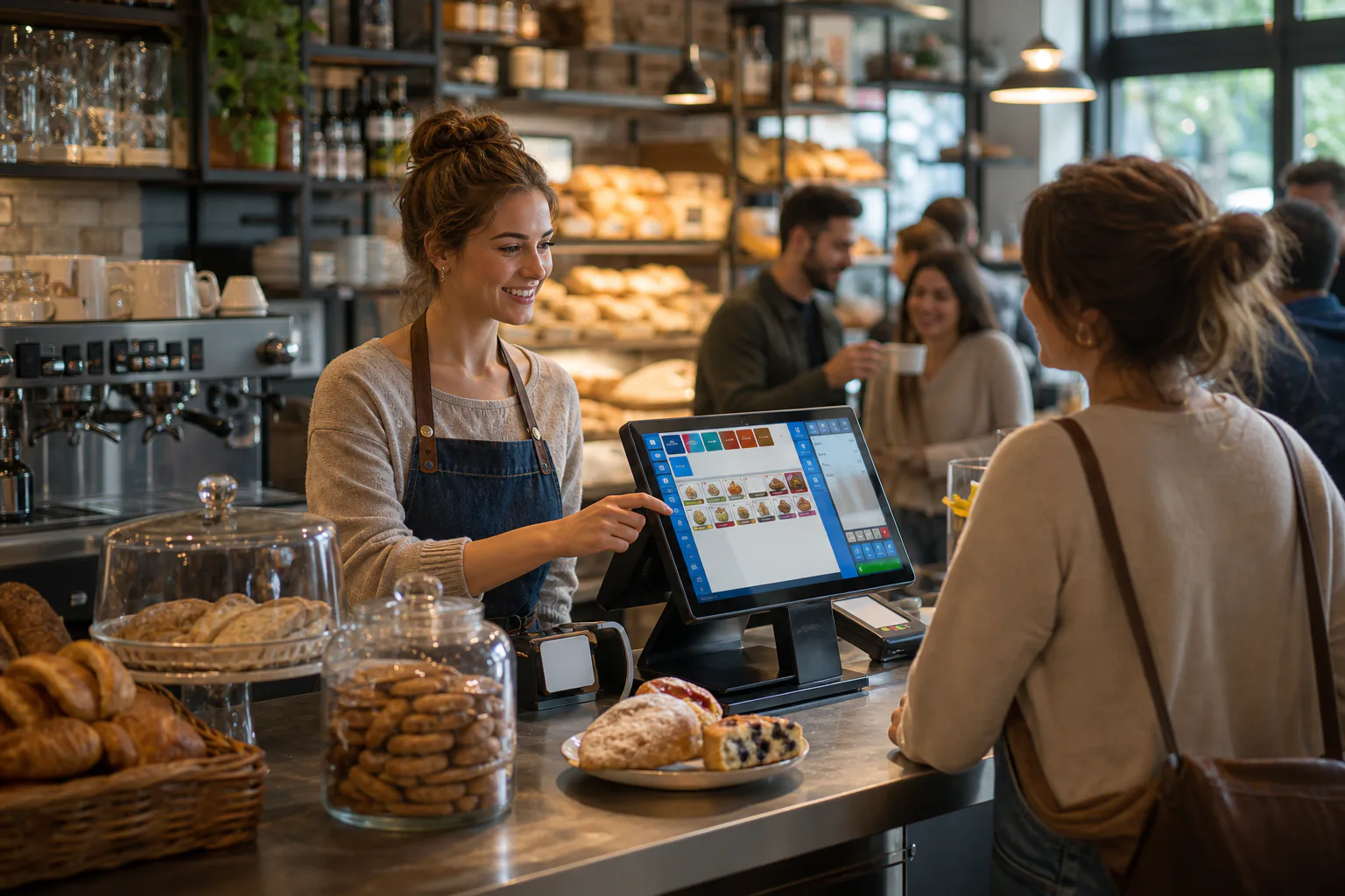 Cafetería atendiendo un servicio con Silize POS
