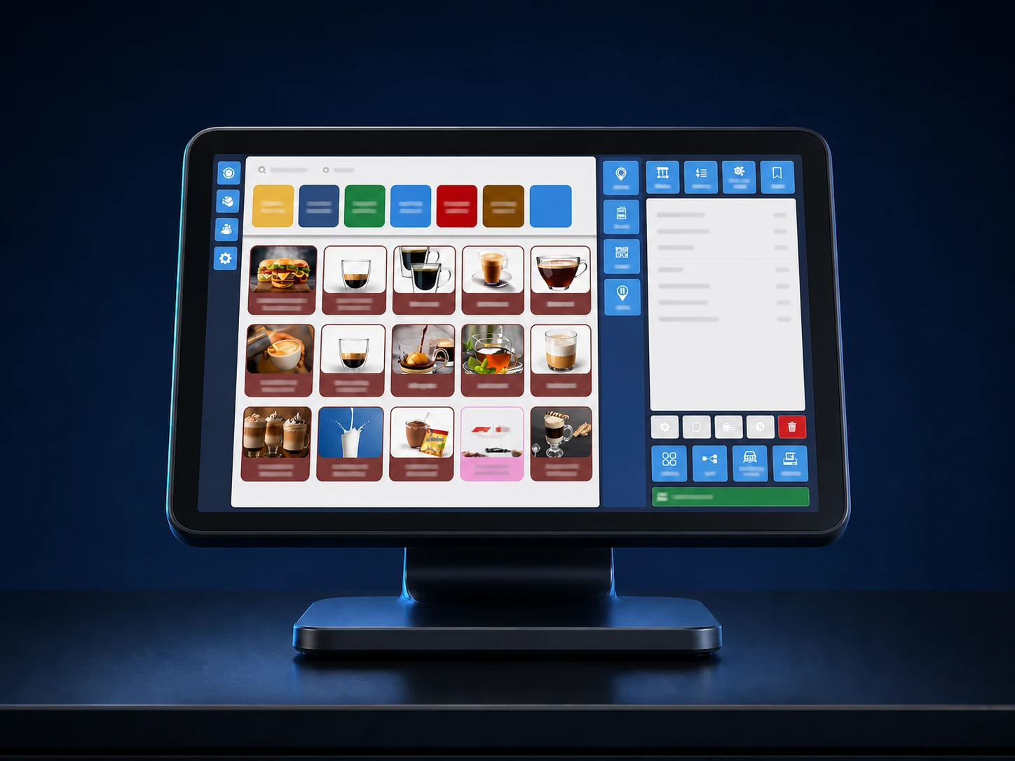 Terminal Silize POS mostrando una pantalla visual de venta