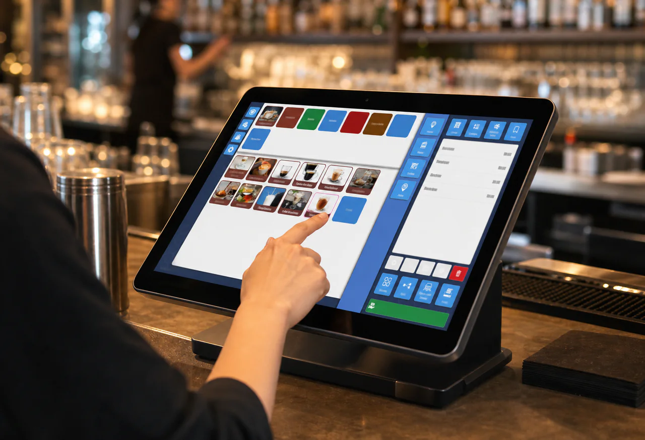 Pantalla de venta de Silize POS en un bar