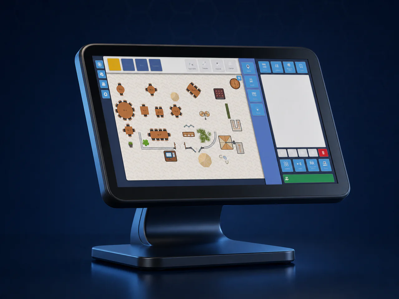 Terminal Silize POS con mapa de mesas